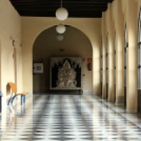 Uno de los pasillos superiores de la ESAD, Sevilla